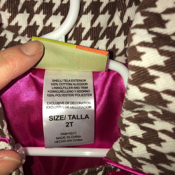 Corded little girls houndstooth jacket 🧥 - Picture 5 of 5